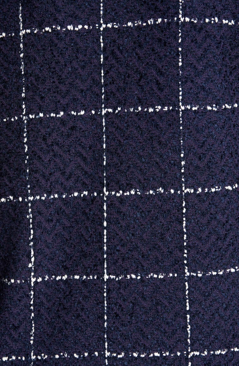 St. John Collection Herringbone Grid Knit Jacket, Alternate, color,