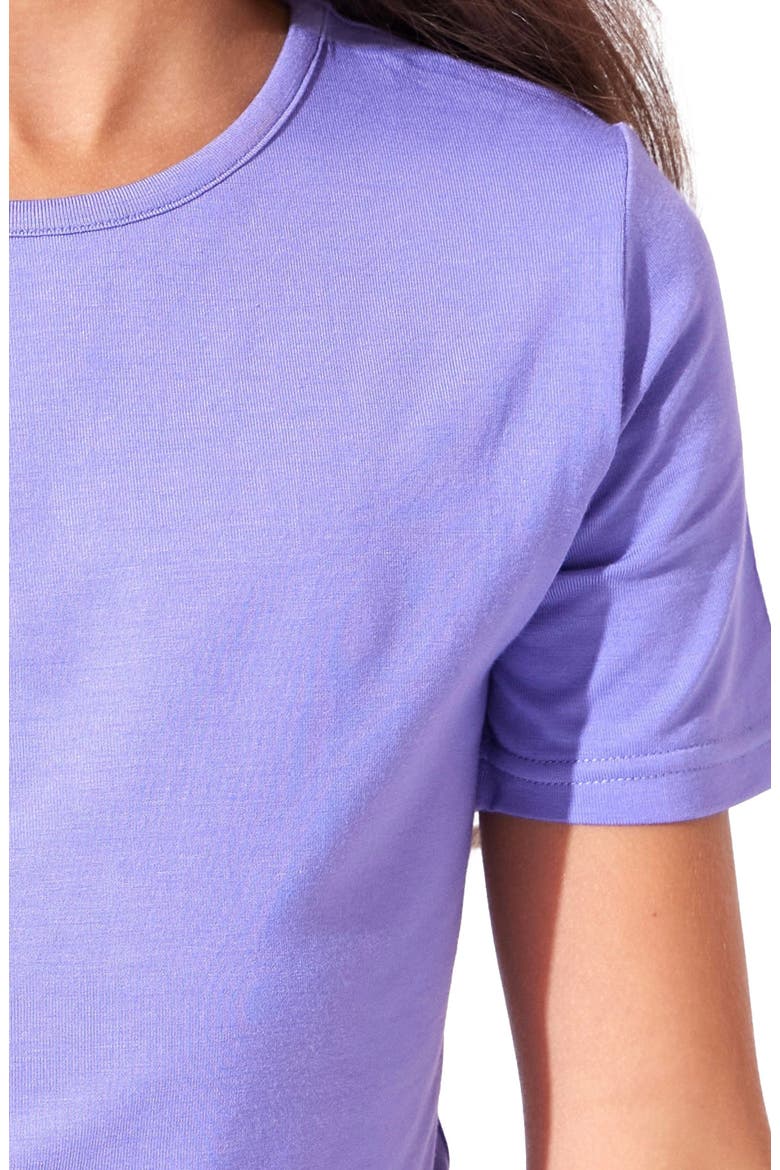 Poppin Purple Kids 2-Piece Short Sleeve & Shorts Pajama Set, Alternate, color, Poppin Purple