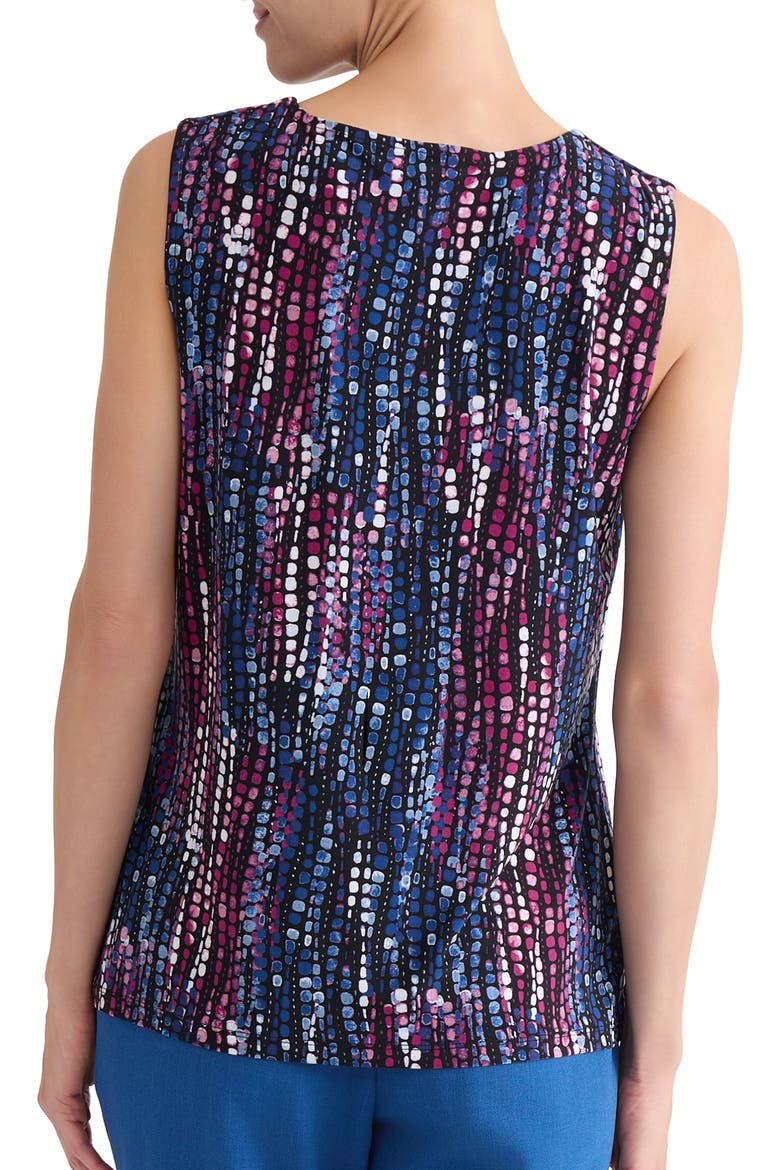 Print Keyhole Sleeveless Top, Alternate, color, CERISE MULTI