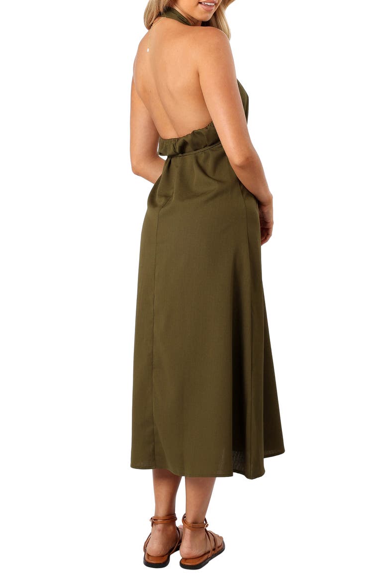 Ivy Halter Dress, Alternate, color, OLIVE