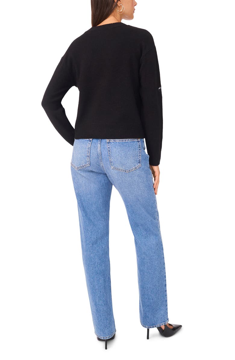 1.STATE Lace Bow Crop Sweater, Alternate, color, Rich Black