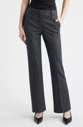 Theory Slim Herringbone Knit Pintuck Pants
