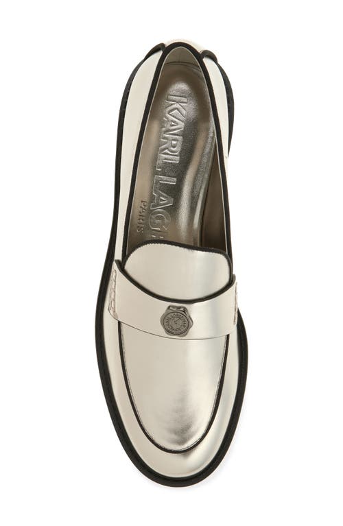 Karl Lagerfeld Paris Rylin Loafer In Pewter