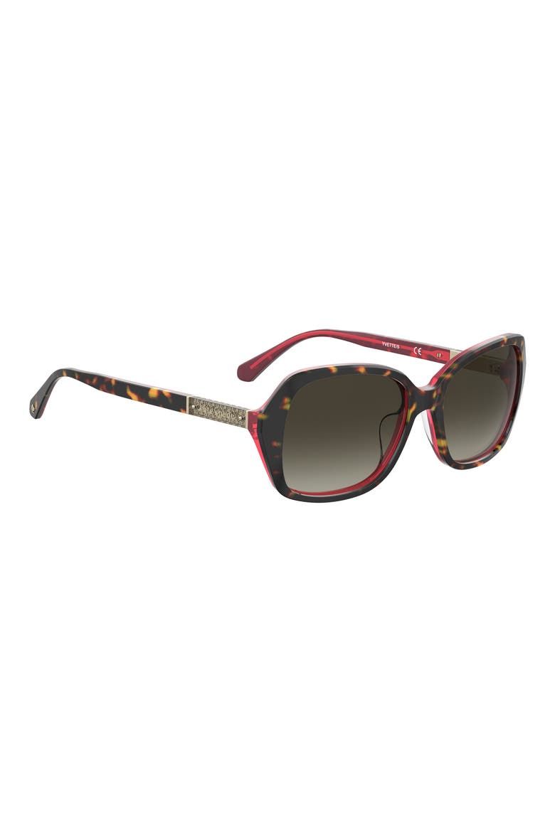 yvette 54mm gradient polarized square sunglasses, Alternate, color, HAVANA PINK / BROWN GRADIENT