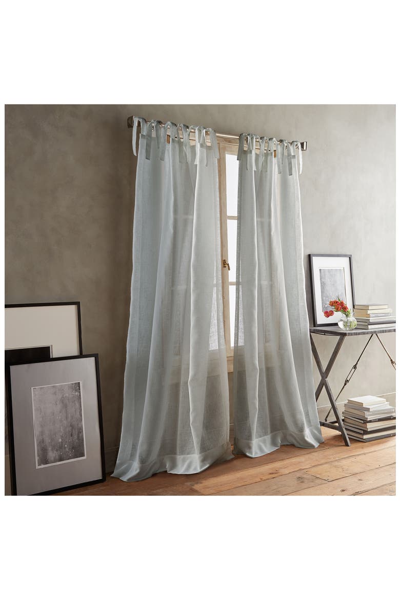 Paradox Tie Tab Set of 2 Window Panels, Main, color, SILVER