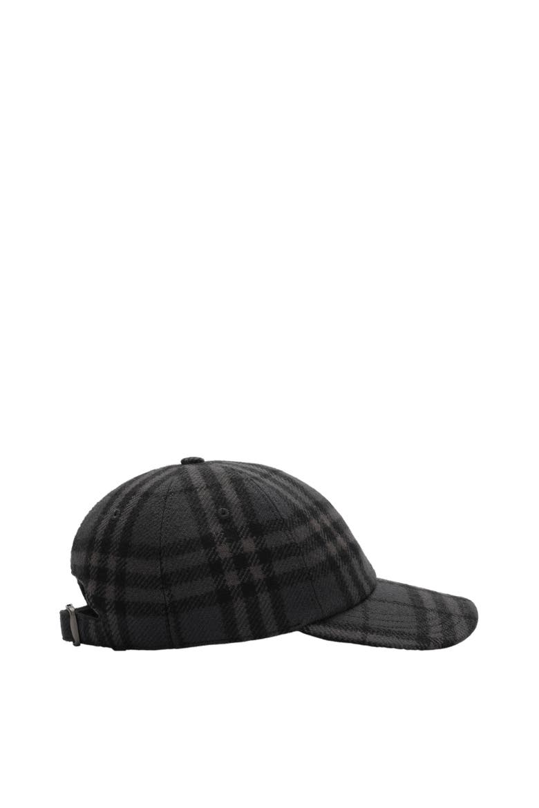 Check Wool Baseball Cap, Alternate, color, Iron grey