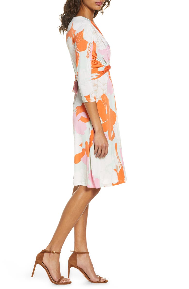 Ilse Jacobsen Floral Twist Front Dress, Alternate, color,