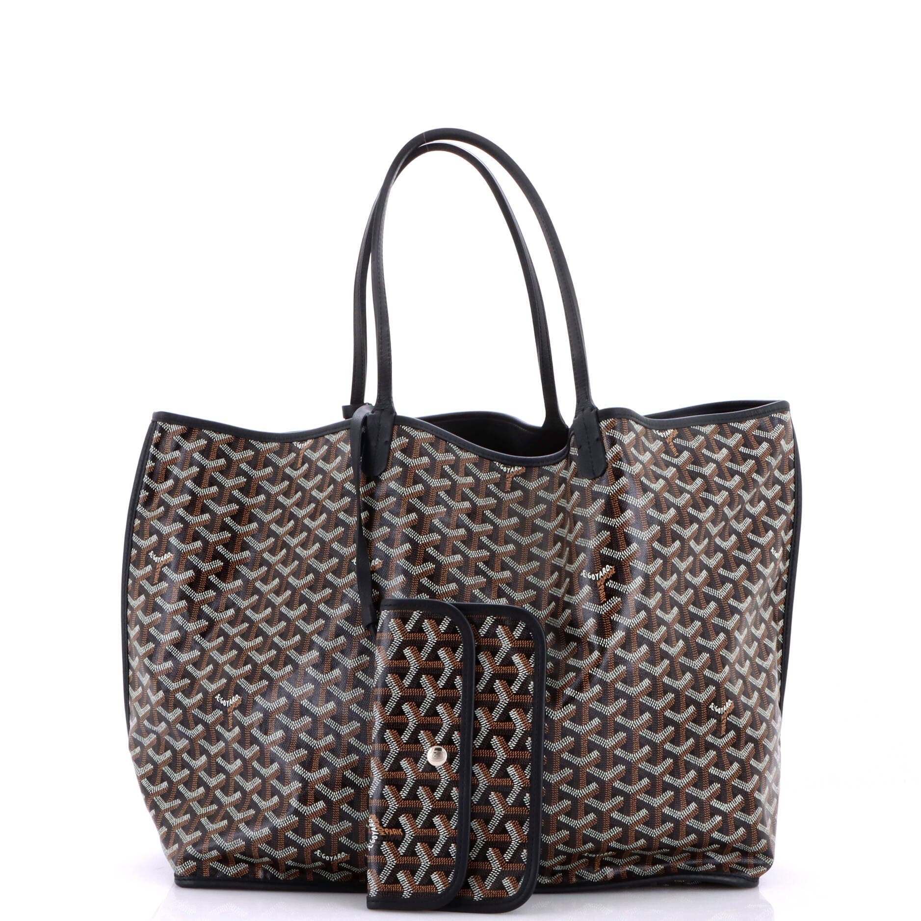 Anjou Reversible Tote Coated Canvas GM, Alternate, color, Black