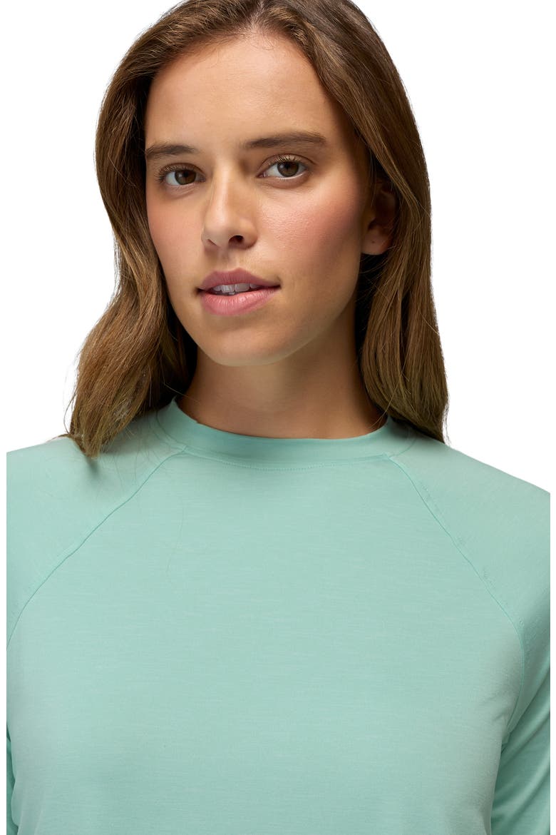 Gathered Long Sleeve T-Shirt, Alternate, color, SEA GLASS