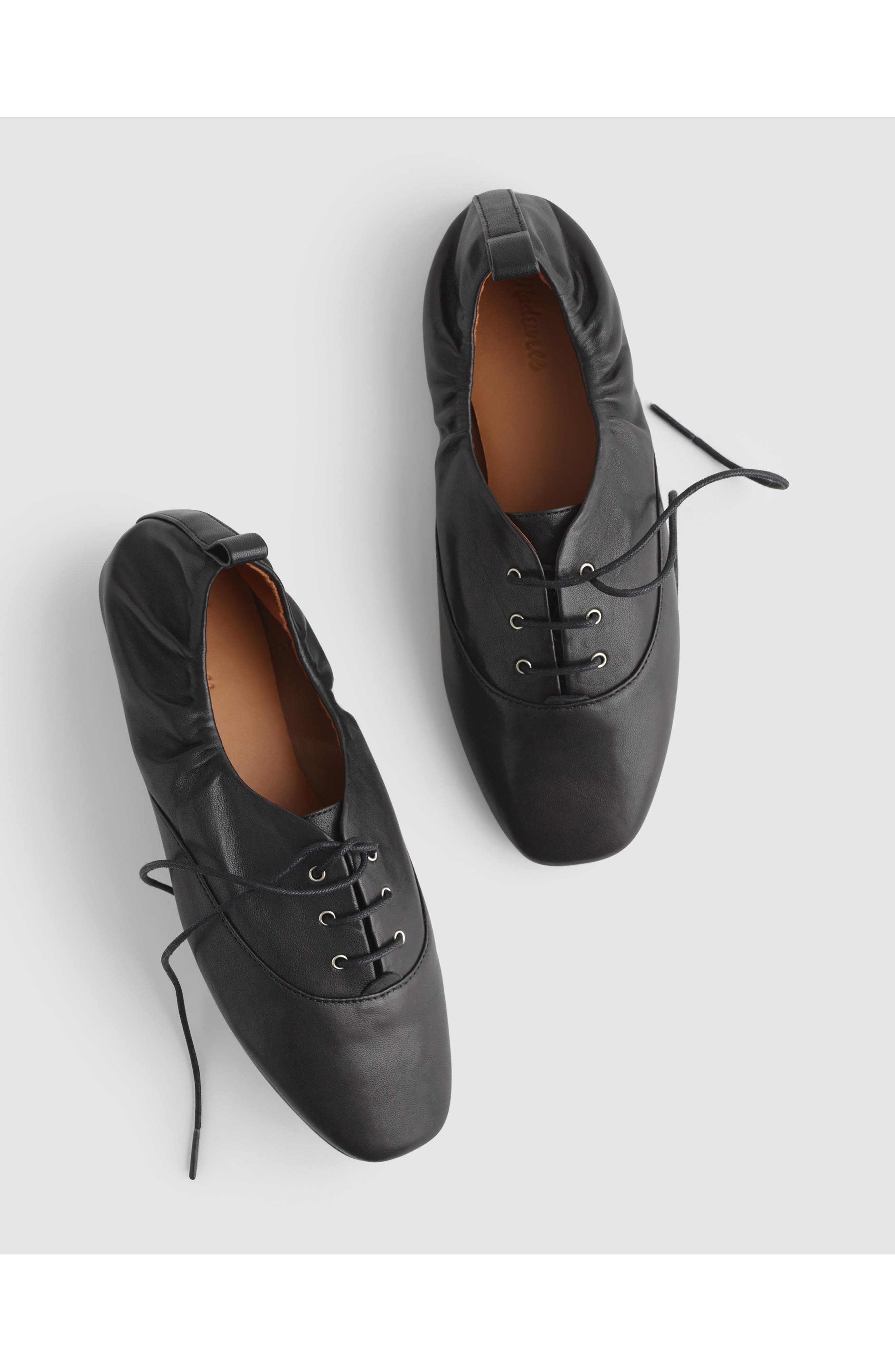 Greta Lace Up Oxford, Alternate, color, TRUE BLACK