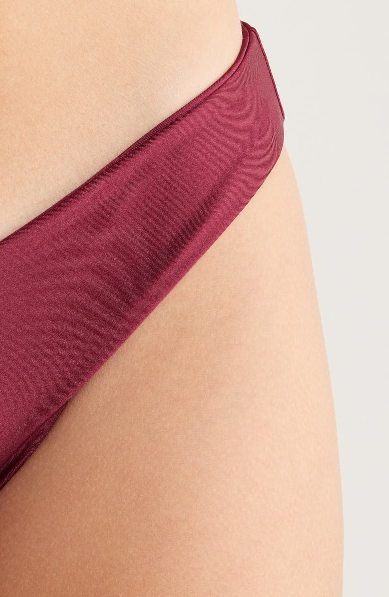 Kulani Kinis V-Cut Bikini Bottoms, Alternate, color, Sangria