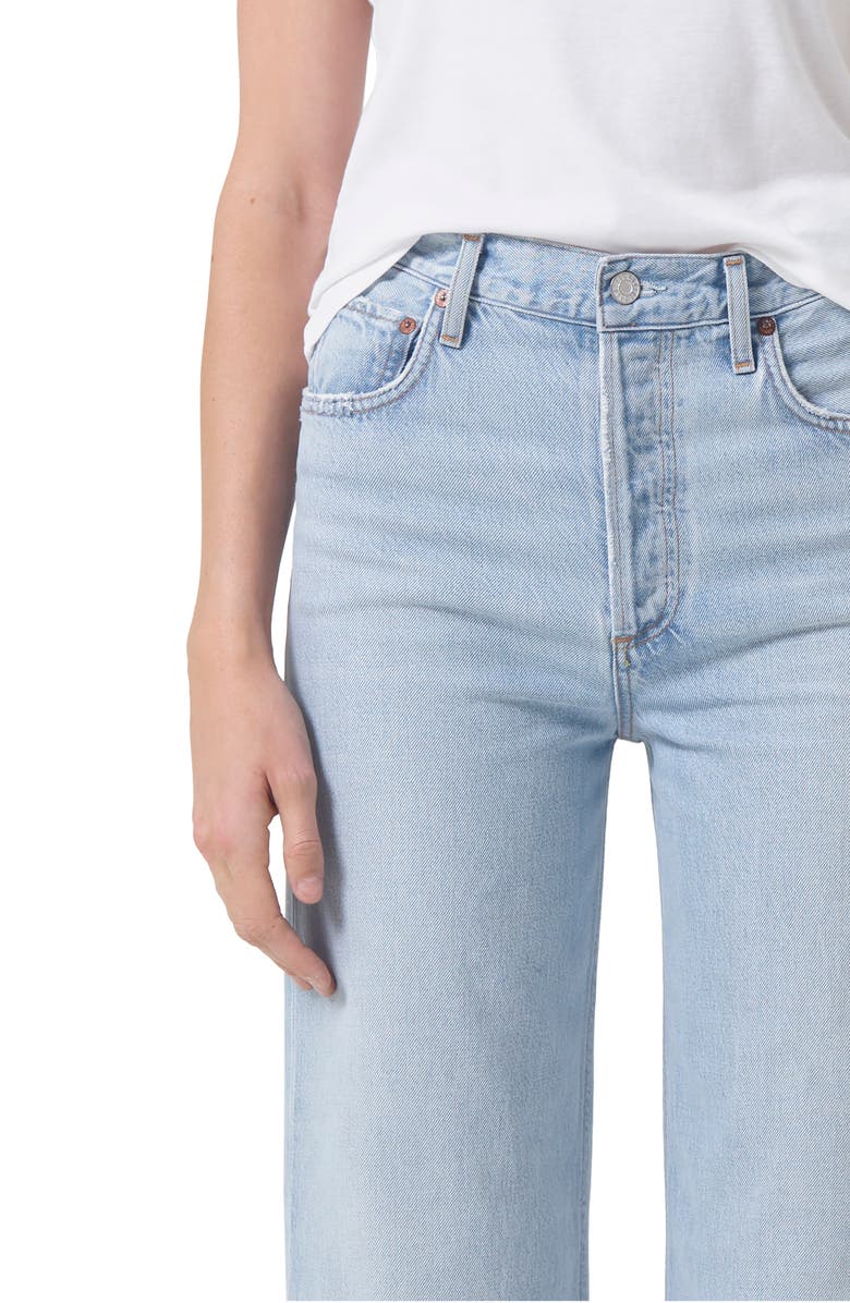 AGOLDE Ren High Waist Wide Leg Jeans, Alternate, color, Smash