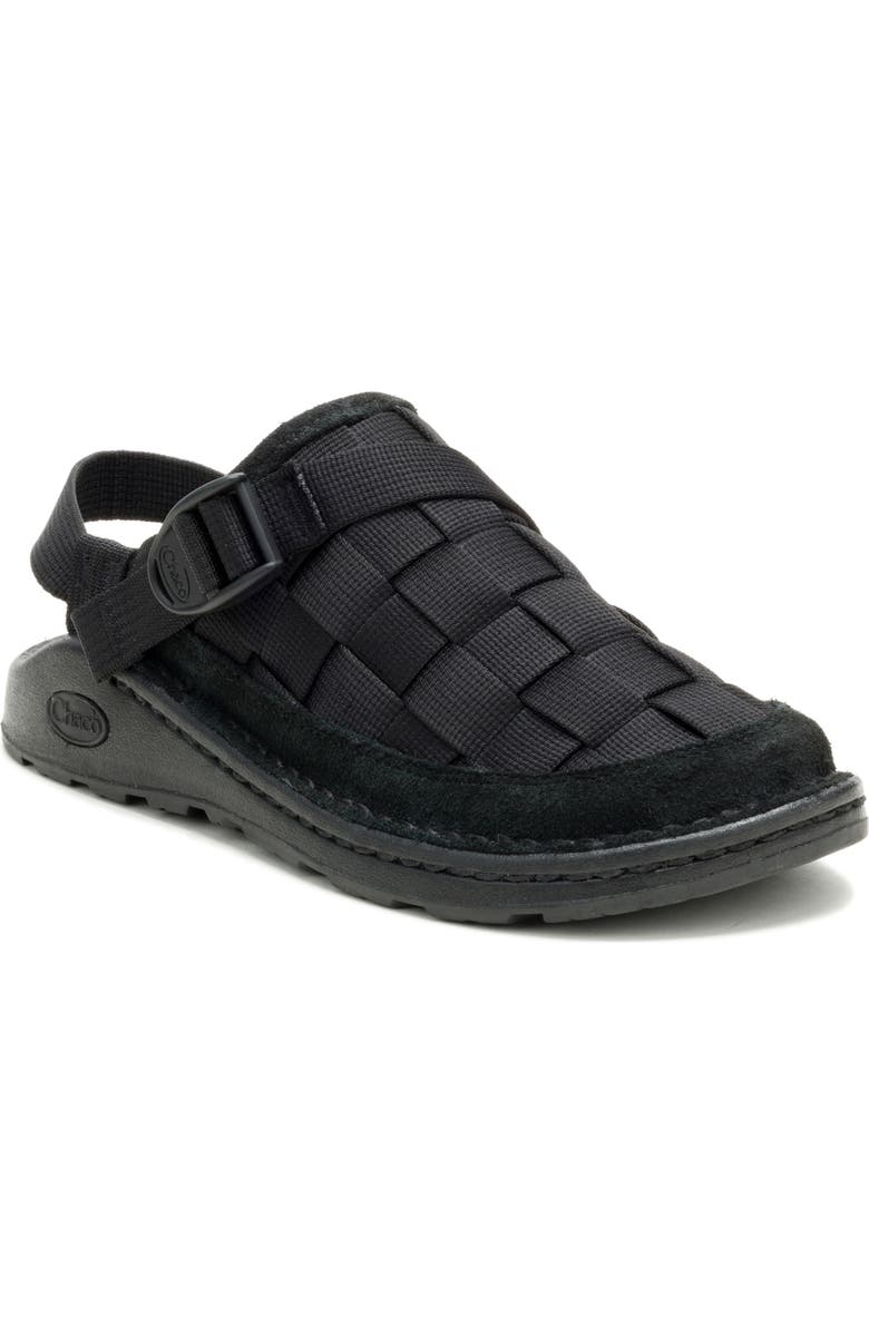 Chaco Canyon Woven Clog, Main, color, Triple Black
