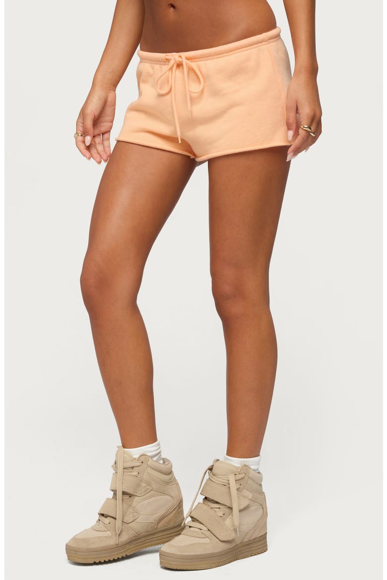 Cataleya Drawstring Microshorts, Alternate, color, ORANGE