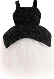 Tulleen Sequin Floral Bodice Dress