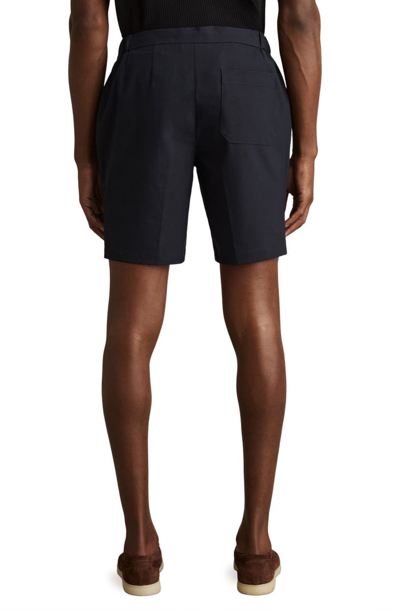 Reiss Deck Flat Front Shorts, Alternate, color, Navy