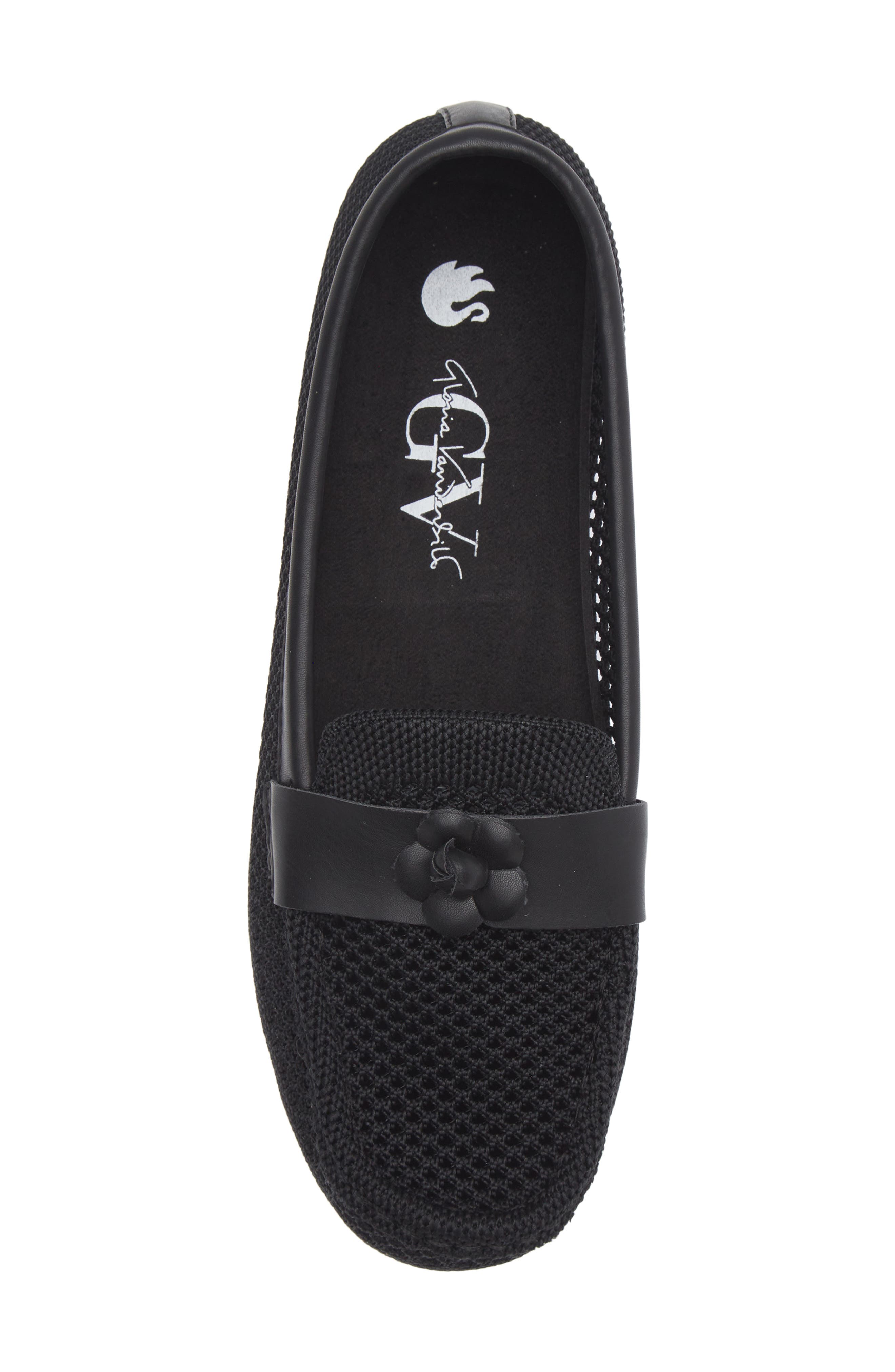 GLORIA VANDERBILT Penelope Floral Knit Loafer, Alternate, color, Black