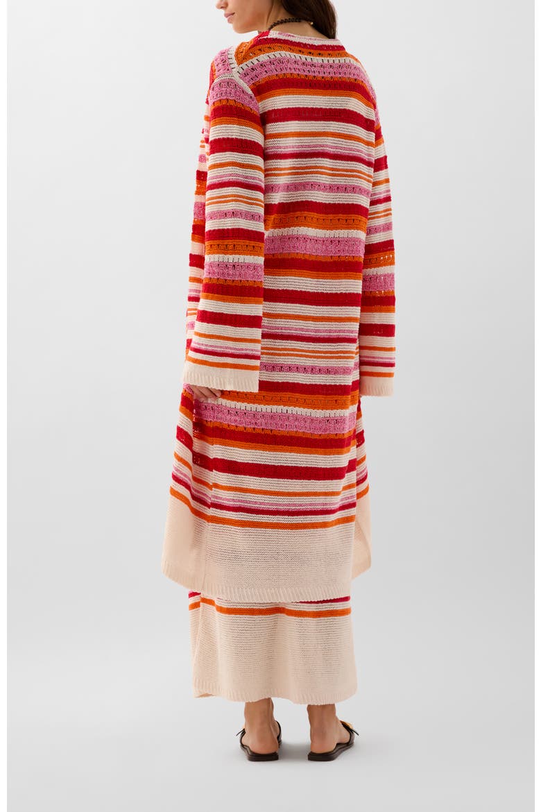 Crochet Summer Cardigan, Alternate, color, Multi-red
