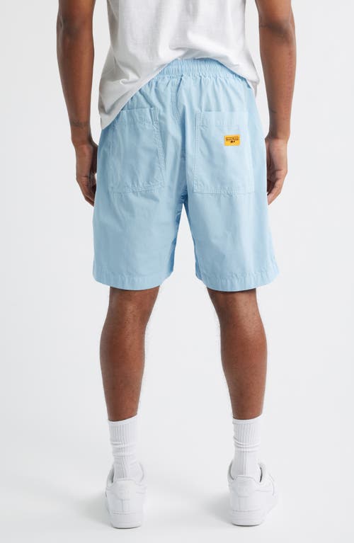 Service Works Organic Cotton Poplin Drawstring Chef Shorts In Blue