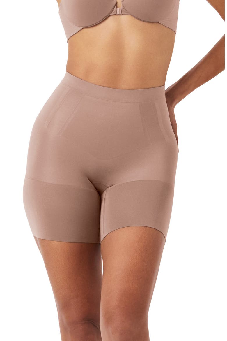 SPANXsculpt™ OnCore Mid Thigh Shorts, Main, color, CAFE AU LAIT