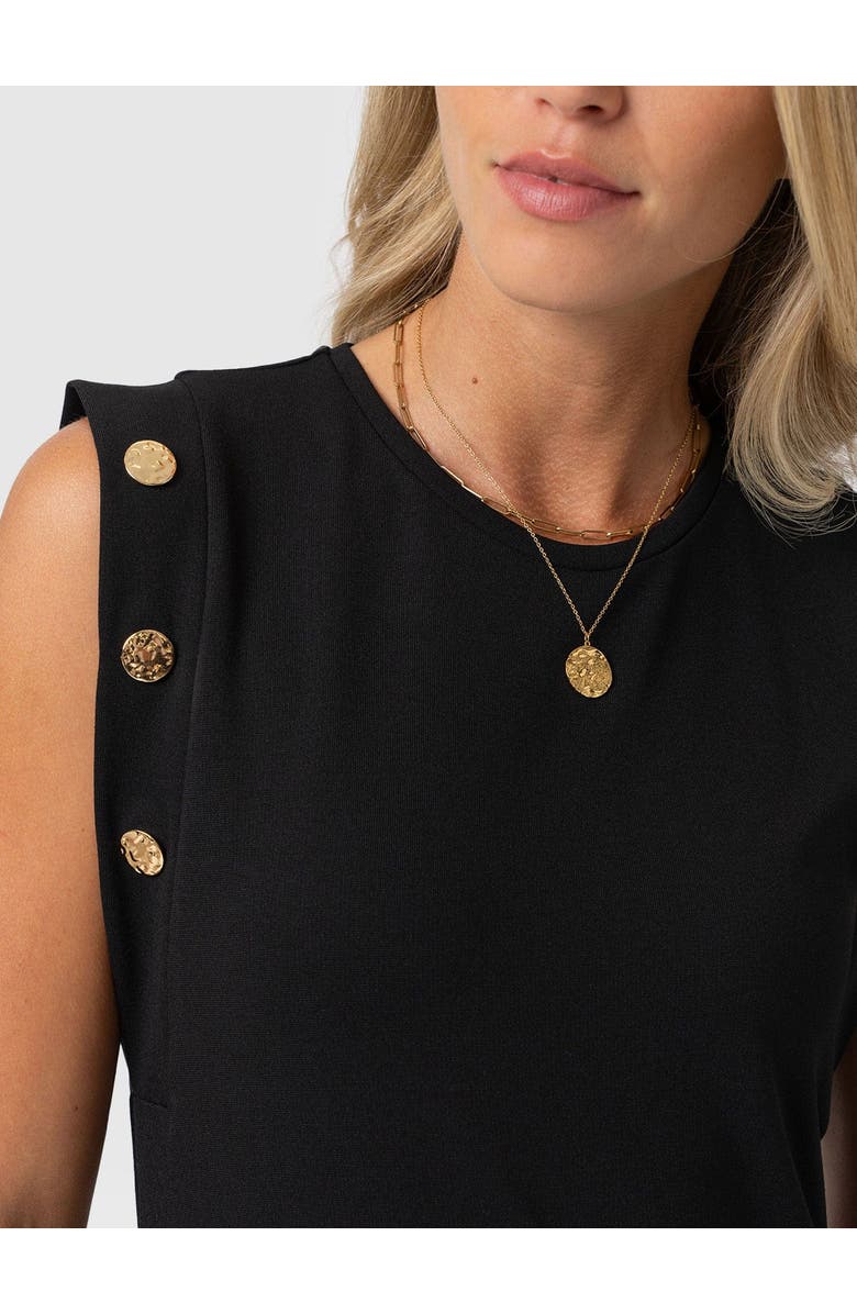 Saint + Sofia Rowan Dress, Alternate, color, Black