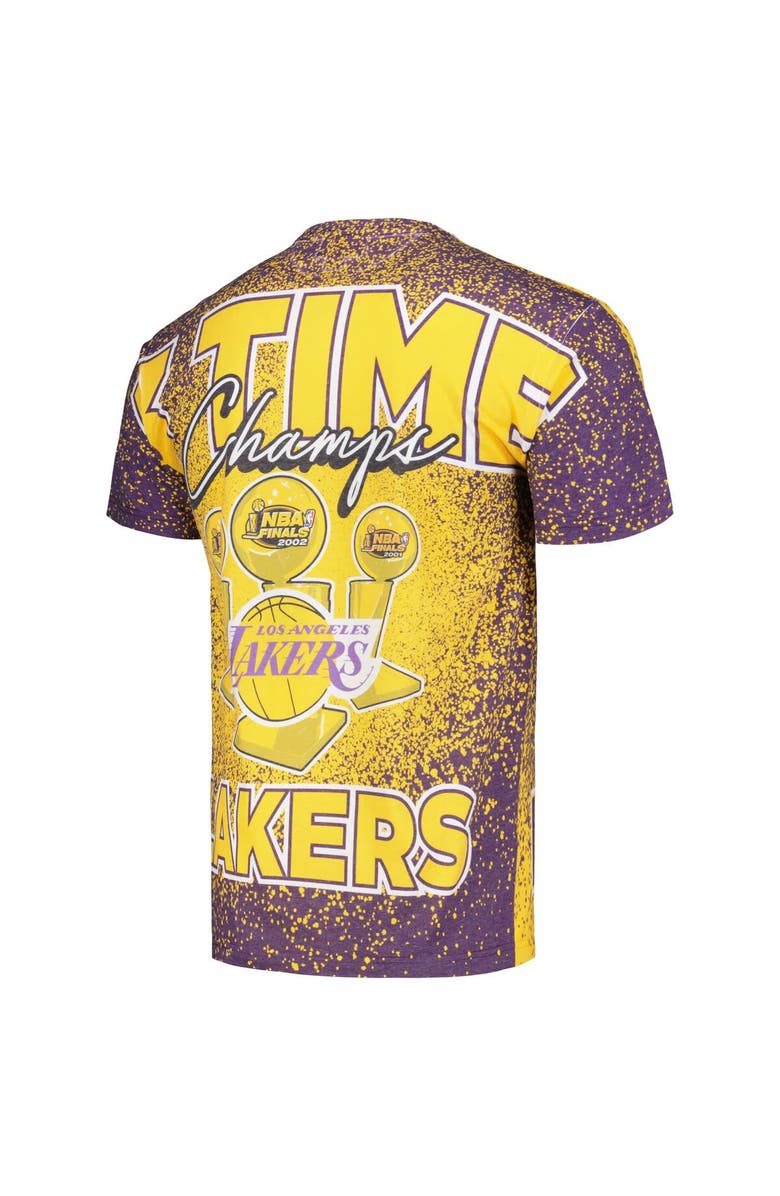 Mitchell & Ness Men's Mitchell & Ness Gold Los Angeles Lakers Hardwood Classics 3X NBA Champions Champ City T-Shirt, Alternate, color, 