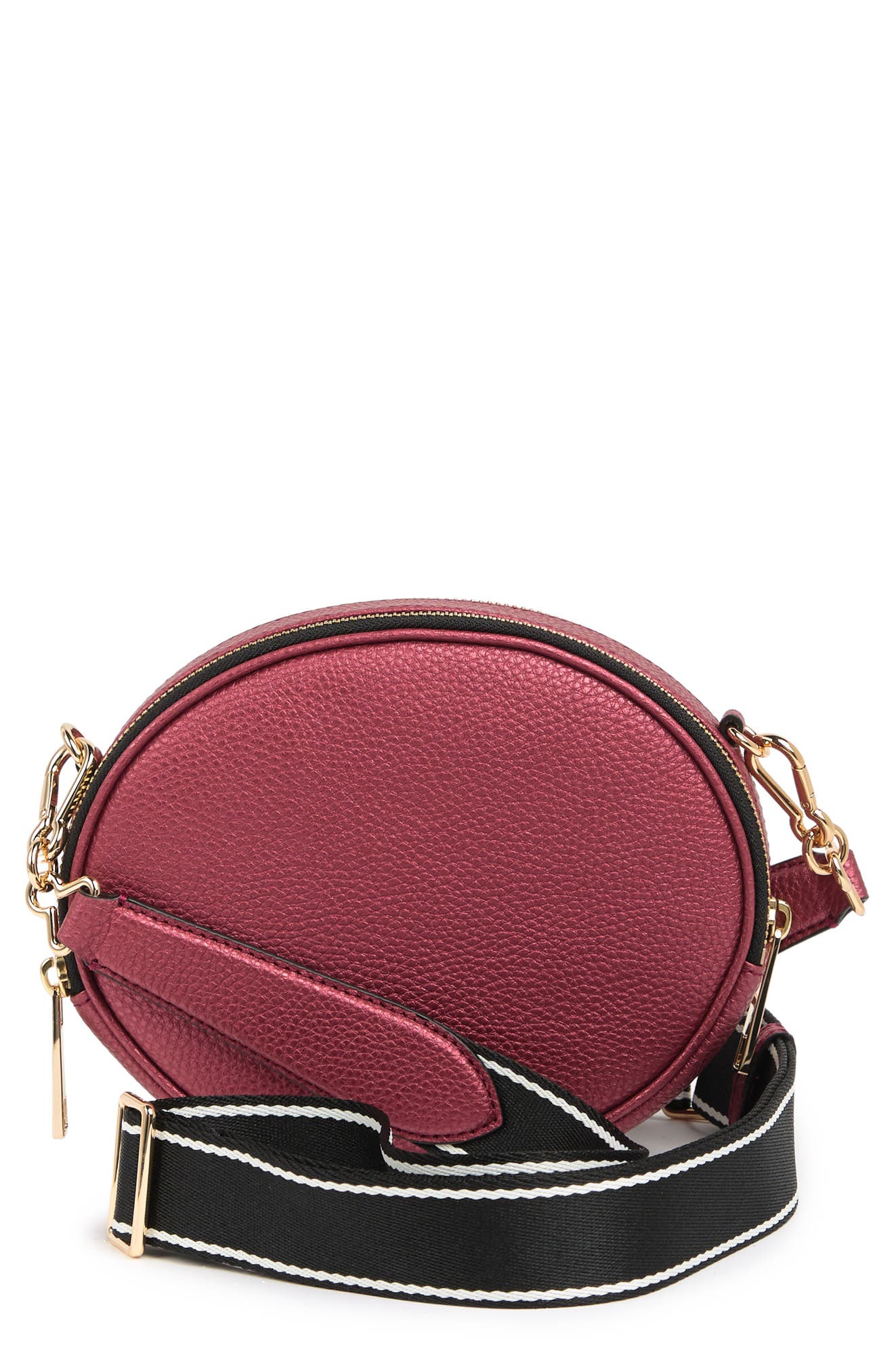 Oval Crossbody Bag, Alternate, color, RUBY