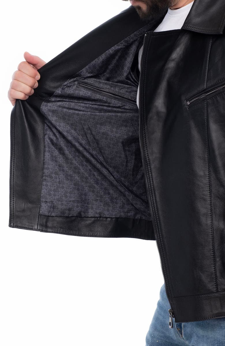 VELLAPAIS Winston Leather Jacket, Alternate, color, Black