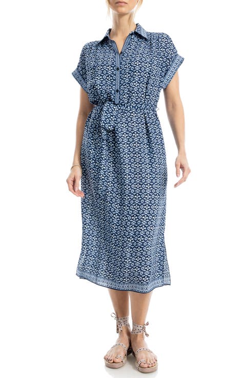 Floral Short Sleeve Shirtdress