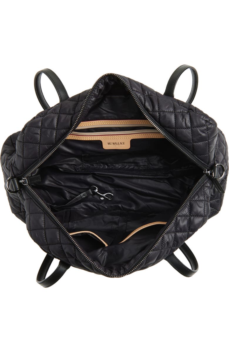 MZ Wallace Astor Quilted Nylon Satchel, Alternate, color,