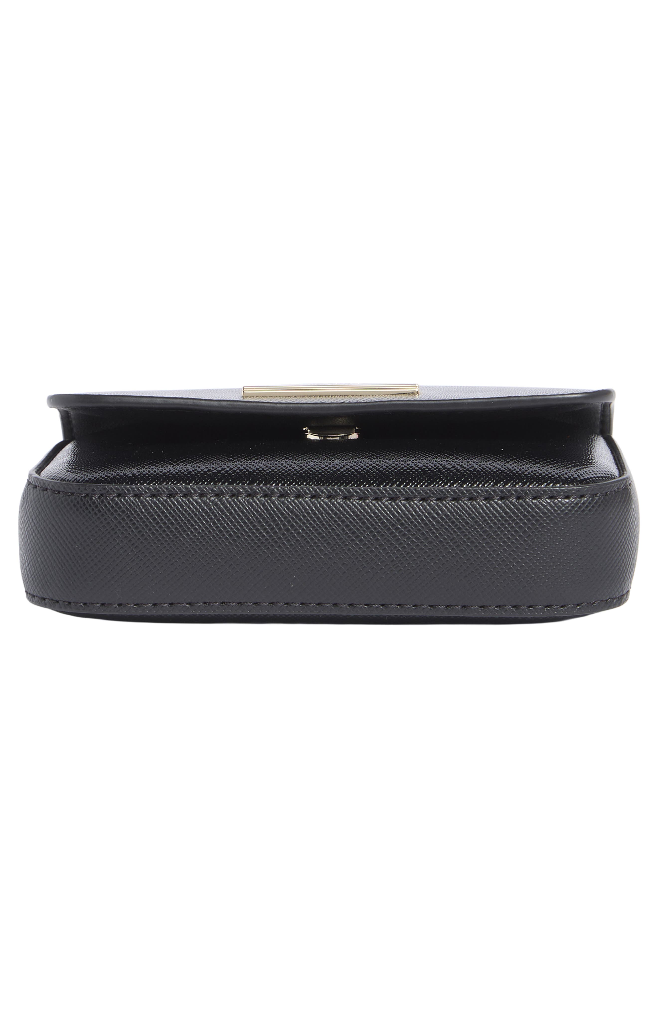 kenzie card case crossbody bag, Alternate, color, BLACK