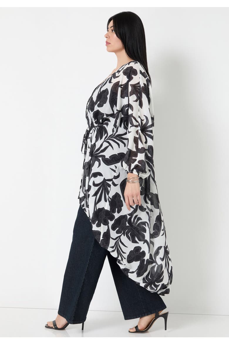 Chiffon Wrap, Alternate, color, STITCHED FLORAL