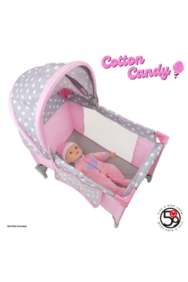 Cotton Candy Pink Doll Play Yard, Fits Dolls Up to 18", Alternate, color, Multicolored