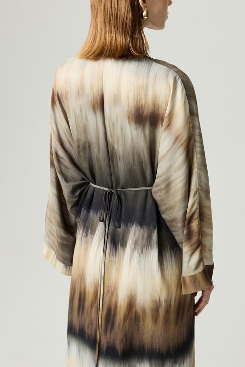 Nocturne Tie-dye Patterned Maxi Dress In Neutral