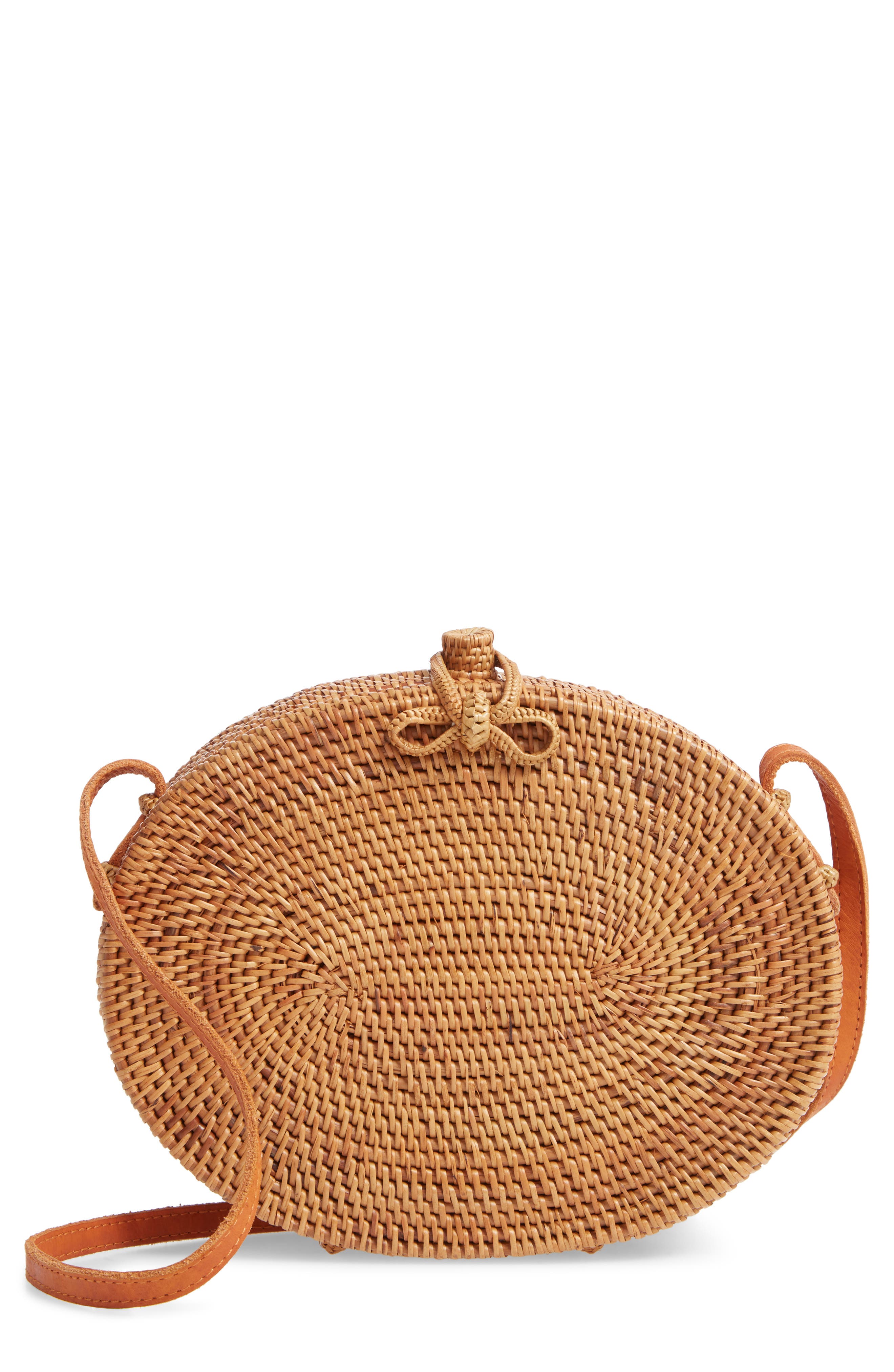 Street Level Oval Rattan Canteen Bag, Main, color, 