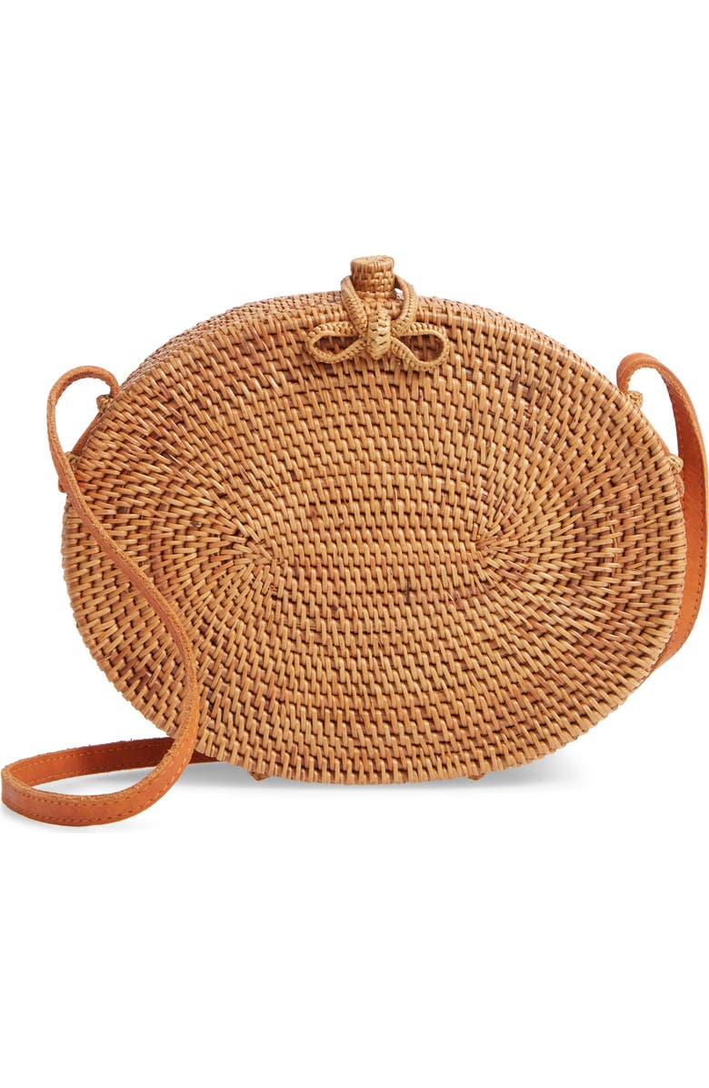 Street Level Oval Rattan Canteen Bag, Main, color,