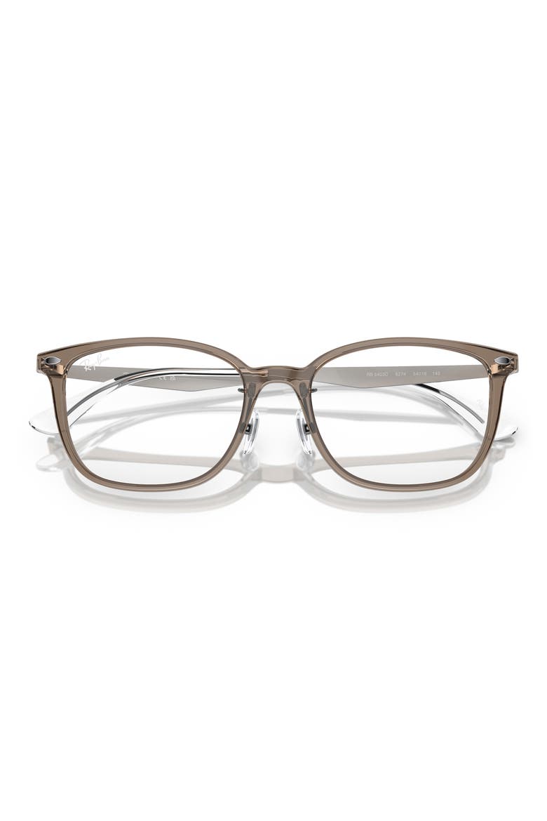 52mm Pillow Optical Glasses, Alternate, color, TRANSPARENT GREY