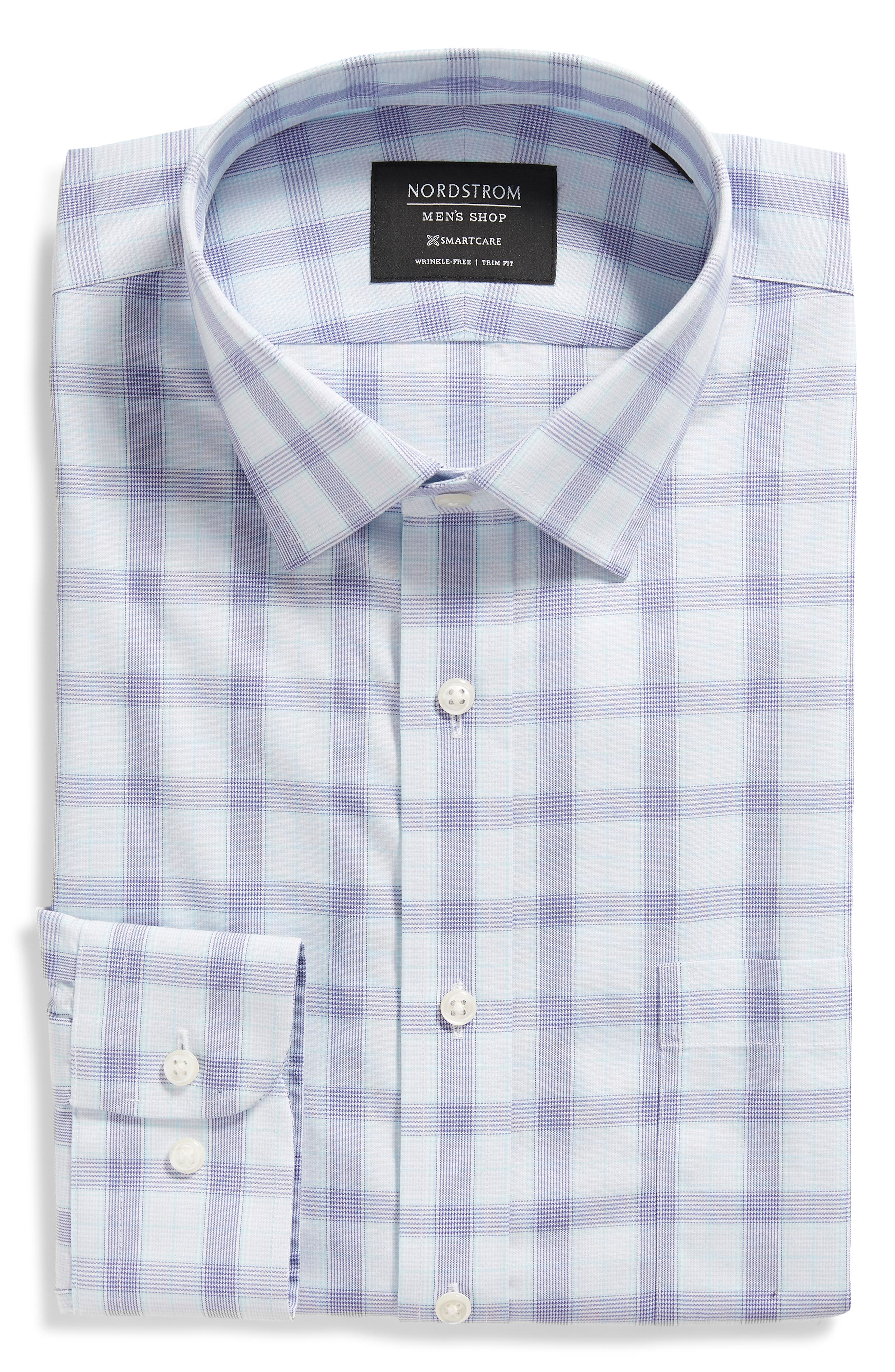 NORDSTROM MEN'S SHOP Smartcare™ Trim Fit Check Dress Shirt (Men ...