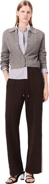 maje Straight-striped trousers