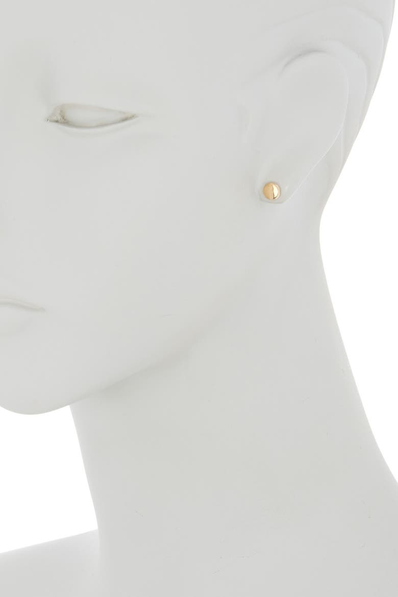 14K Yellow Gold Petite Circle Stud Earrings, Alternate, color, 14KY
