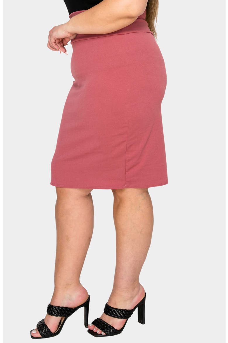 Molly Pencil Skirt, Alternate, color, MARSALA