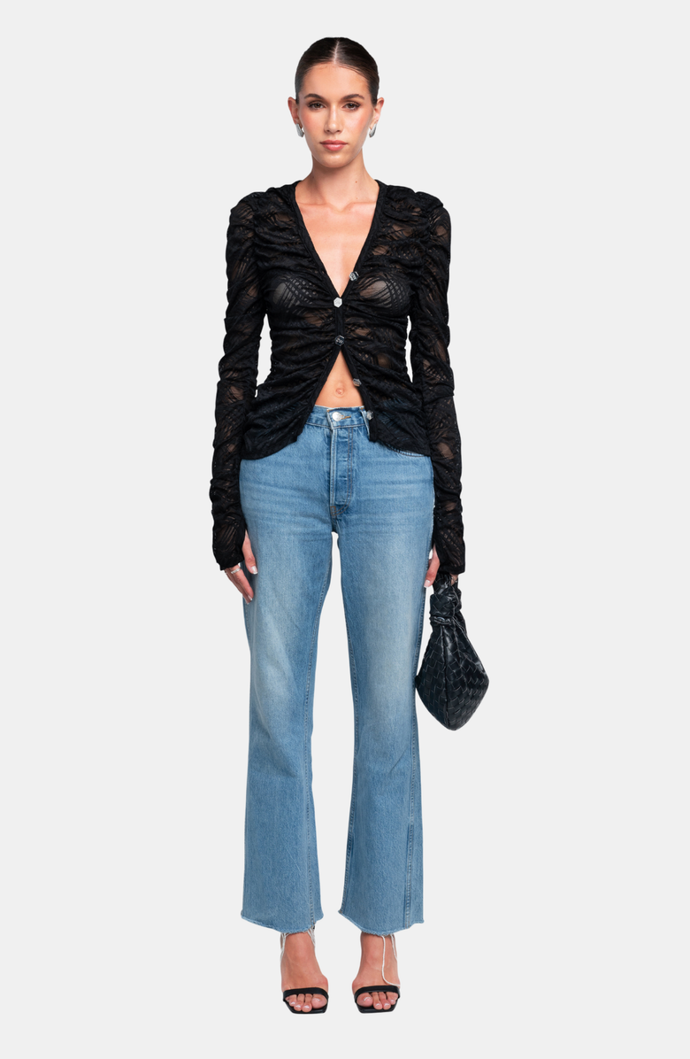 OW Collection WANTED Lace Cardigan, Alternate, color, 