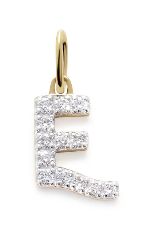 Monica Vinader Lab Created Diamond Initial Pendant Necklace In Metallic