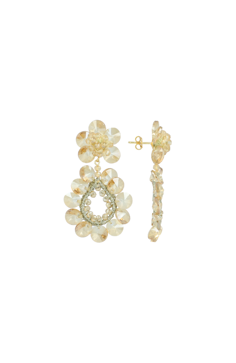 LOTT.gioielli CE SI Flower Double Drop S / M - Champagne, Main, color, Champagne