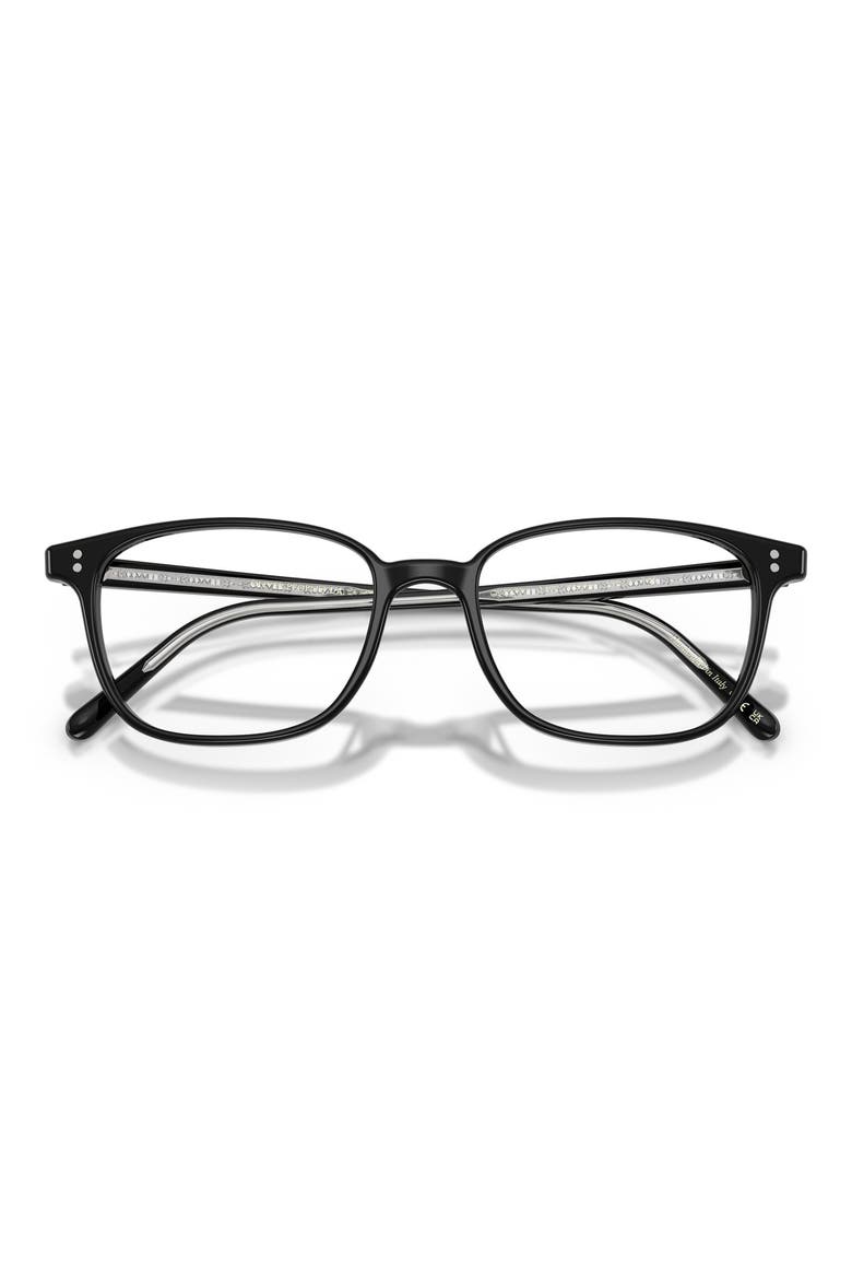 53mm Square optical glasses, Alternate, color, BLACK/ DEMO LENS