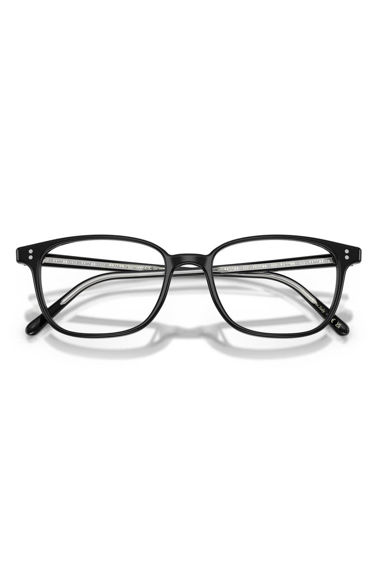 Oliver Peoples 51mm Square Optical Glasses, Alternate, color, Black/ Demo Lens