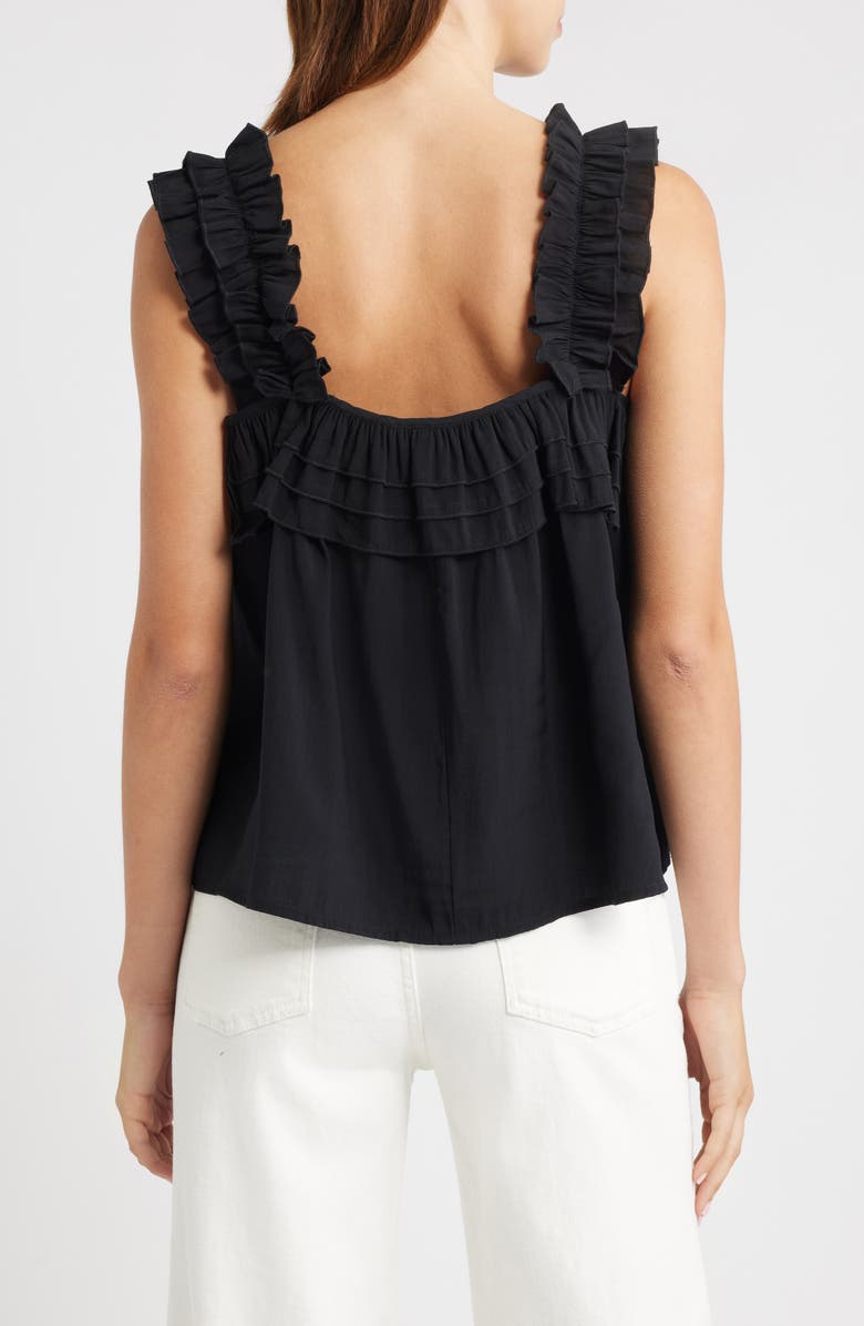 VERO MODA Clara Ruffle Boxy Top, Alternate, color, Black