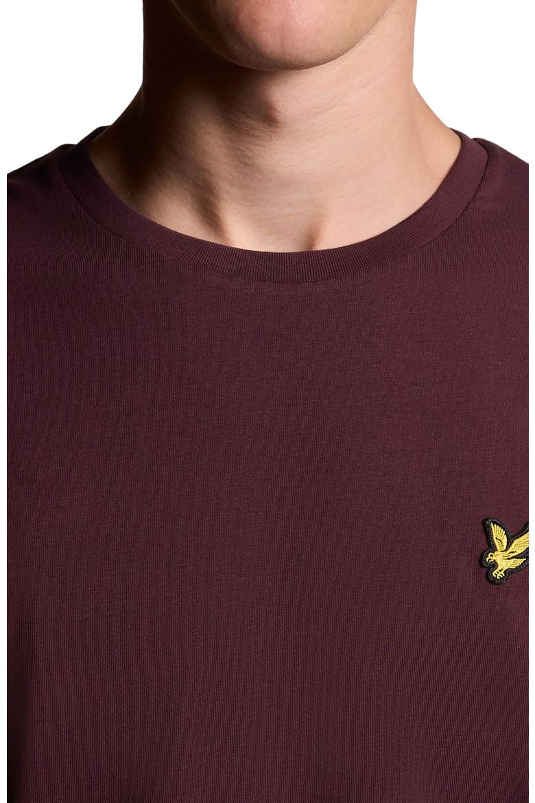 Crew Neck Short Sleeve T-Shirt, Alternate, color, Burgundy