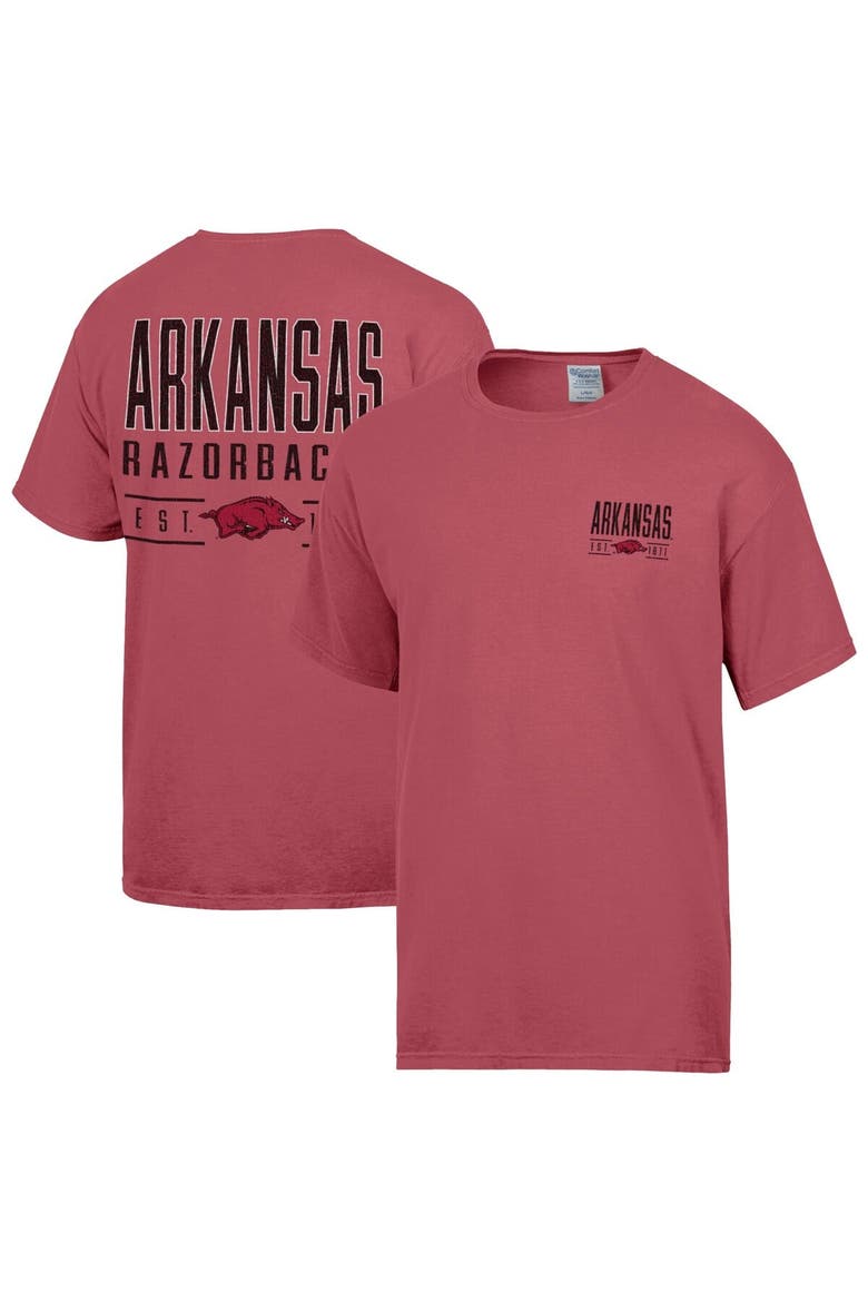 Men's ComfortWash  Cardinal Arkansas Razorbacks Big Name T-Shirt, Main, color, Cardinal