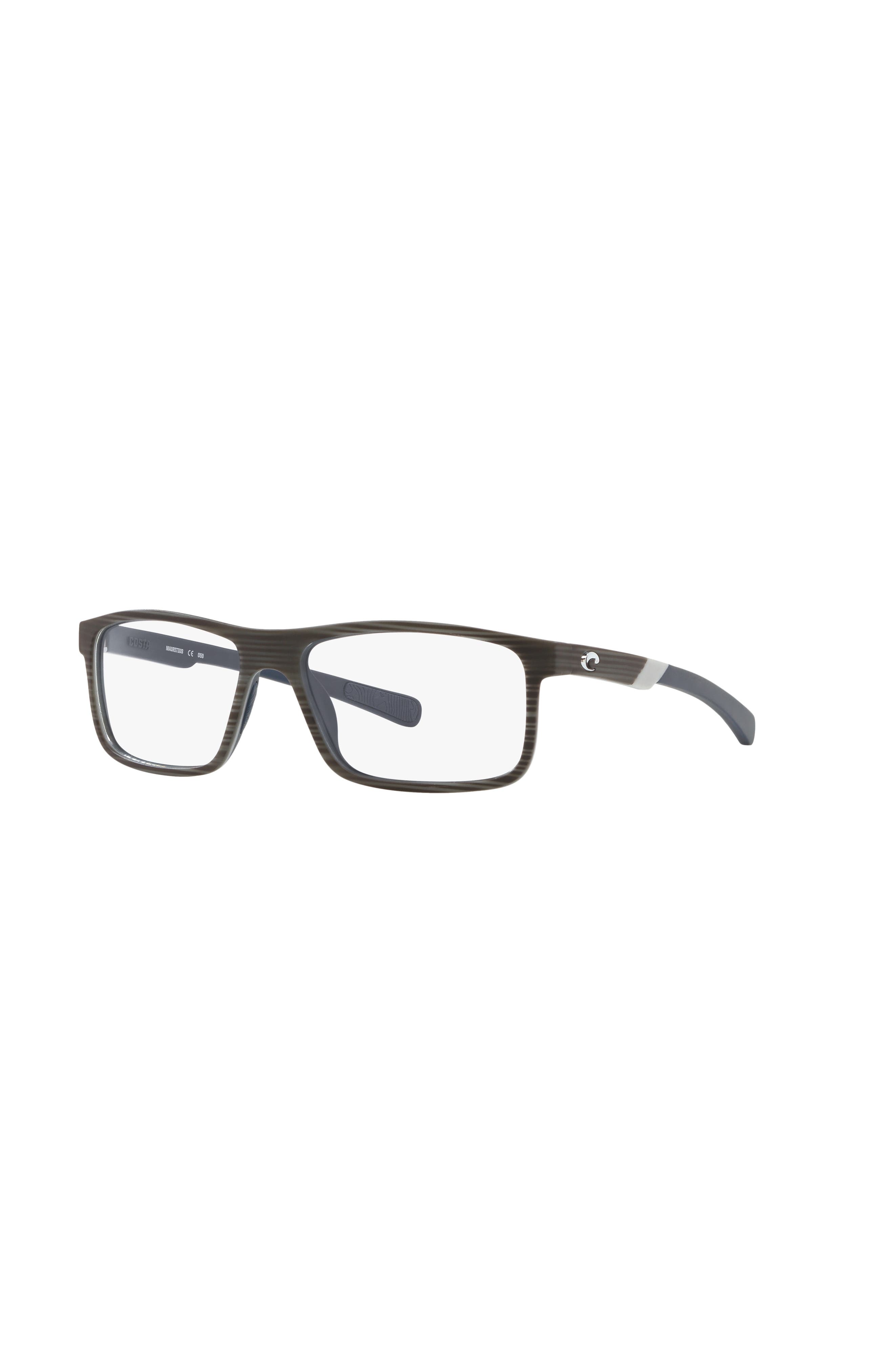 Costa 55mm Rectangle optical glasses in Silver 